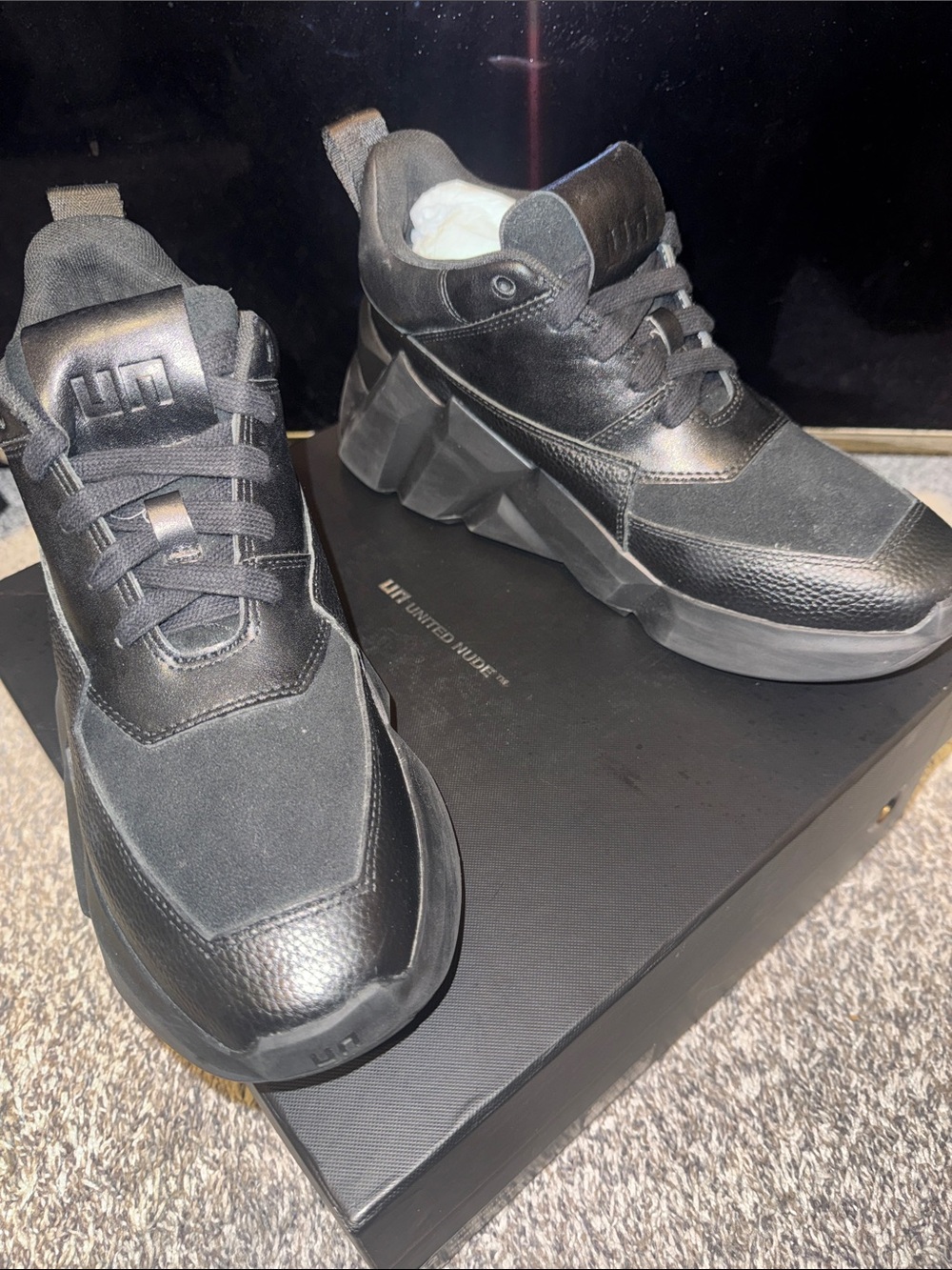 Womens United Nude Space Kick Max  Womens Black Athletic Shoes  size 42